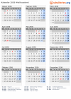 Kalender 2036 mit Ferien und Feiertagen Weißrussland