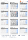 Kalender 2037 mit Ferien und Feiertagen Ägypten