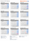 Kalender 2037 mit Ferien und Feiertagen Albanien