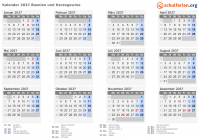 Kalender 2037 mit Ferien und Feiertagen Bosnien und Herzegowina
