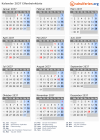 Kalender 2037 mit Ferien und Feiertagen Elfenbeinküste