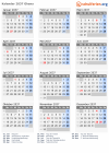 Kalender 2037 mit Ferien und Feiertagen Ghana