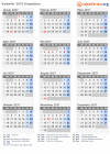 Kalender 2037 mit Ferien und Feiertagen Kirgisistan