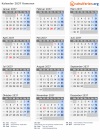 Kalender 2037 mit Ferien und Feiertagen Komoren