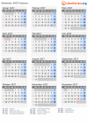 Kalender 2037 mit Ferien und Feiertagen Kosovo