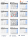 Kalender 2037 mit Ferien und Feiertagen Lesotho