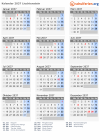 Kalender 2037 mit Ferien und Feiertagen Liechtenstein