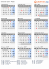 Kalender 2037 mit Ferien und Feiertagen Malta