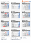 Kalender 2037 mit Ferien und Feiertagen Peru