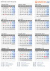 Kalender 2037 mit Ferien und Feiertagen Ruanda