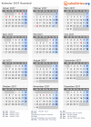 Kalender 2037 mit Ferien und Feiertagen Russland