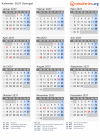 Kalender 2037 mit Ferien und Feiertagen Senegal