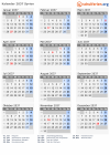 Kalender 2037 mit Ferien und Feiertagen Syrien