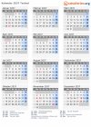 Kalender 2037 mit Ferien und Feiertagen Tschad