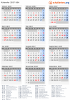 Kalender 2037 mit Ferien und Feiertagen USA