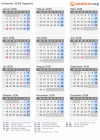 Kalender 2038 mit Ferien und Feiertagen Ägypten