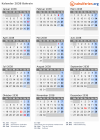Kalender 2038 mit Ferien und Feiertagen Bahrain
