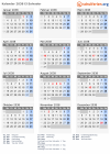 Kalender 2038 mit Ferien und Feiertagen El Salvador