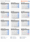 Kalender 2038 mit Ferien und Feiertagen Finnland