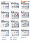 Kalender 2038 mit Ferien und Feiertagen Frankreich