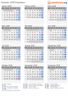 Kalender 2038 mit Ferien und Feiertagen Kirgisistan
