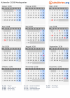 Kalender 2038 mit Ferien und Feiertagen Madagaskar