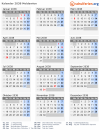 Kalender 2038 mit Ferien und Feiertagen Moldawien