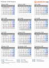 Kalender 2038 mit Ferien und Feiertagen Nigeria