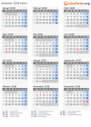 Kalender 2038 mit Ferien und Feiertagen Polen