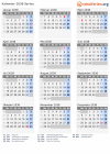 Kalender 2038 mit Ferien und Feiertagen Syrien
