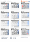 Kalender 2038 mit Ferien und Feiertagen Weißrussland