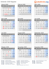 Kalender 2039 mit Ferien und Feiertagen Ägypten
