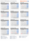 Kalender 2039 mit Ferien und Feiertagen Bosnien und Herzegowina