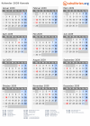 Kalender 2039 mit Ferien und Feiertagen Kanada