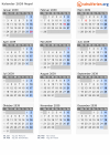 Kalender 2039 mit Ferien und Feiertagen Nepal