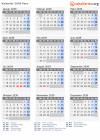 Kalender 2039 mit Ferien und Feiertagen Peru