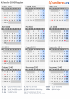 Kalender 2040 mit Ferien und Feiertagen Ägypten