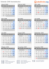 Kalender 2040 mit Ferien und Feiertagen Aserbaidschan