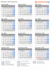 Kalender 2040 mit Ferien und Feiertagen Bulgarien