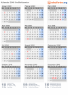 Kalender 2040 mit Ferien und Feiertagen Großbritannien