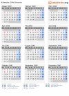Kalender 2040 mit Ferien und Feiertagen Kosovo