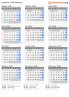 Kalender 2040 mit Ferien und Feiertagen Monaco