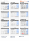 Kalender 2040 mit Ferien und Feiertagen Polen