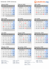 Kalender 2040 mit Ferien und Feiertagen Schweiz