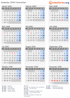 Kalender 2040 mit Ferien und Feiertagen Tschechien