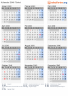 Kalender 2040 mit Ferien und Feiertagen Türkei