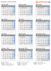 Kalender 2041 mit Ferien und Feiertagen Kosovo