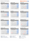 Kalender 2041 mit Ferien und Feiertagen Mexiko