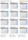 Kalender 2042 mit Ferien und Feiertagen Großbritannien