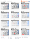Kalender 2056 mit Ferien und Feiertagen Deutschland